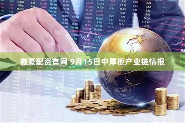 微豪配资官网 9月15日中厚板产业链情报